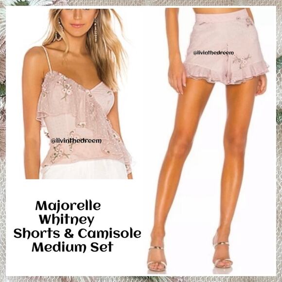 MAJORELLE Tops - NWOT Majorelle Whitney Shorts & Camisole  Princess Pink M Set $249